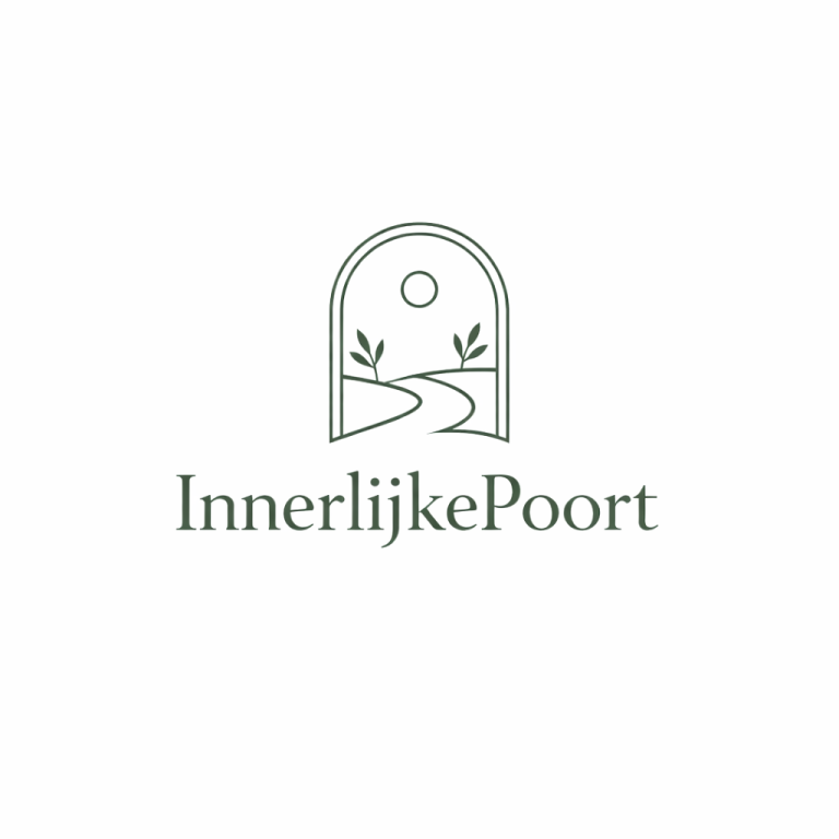 Logo van Innerlijke Poort met een boog en een pad tussen planten.