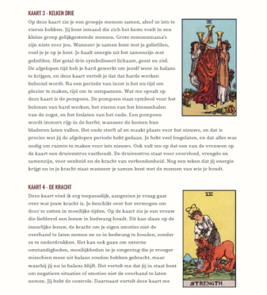 Inhoud uitwerking tarotlezing en beschrijving van kaarten