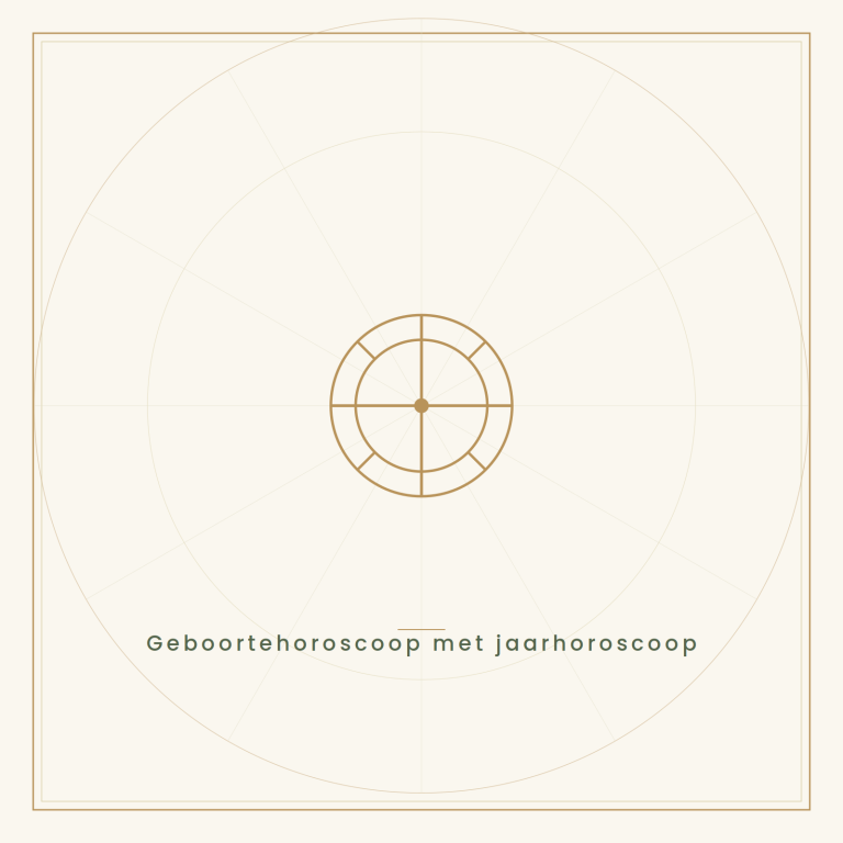 Zachte beige achtergrond met een gouden roos van windrose in het midden.